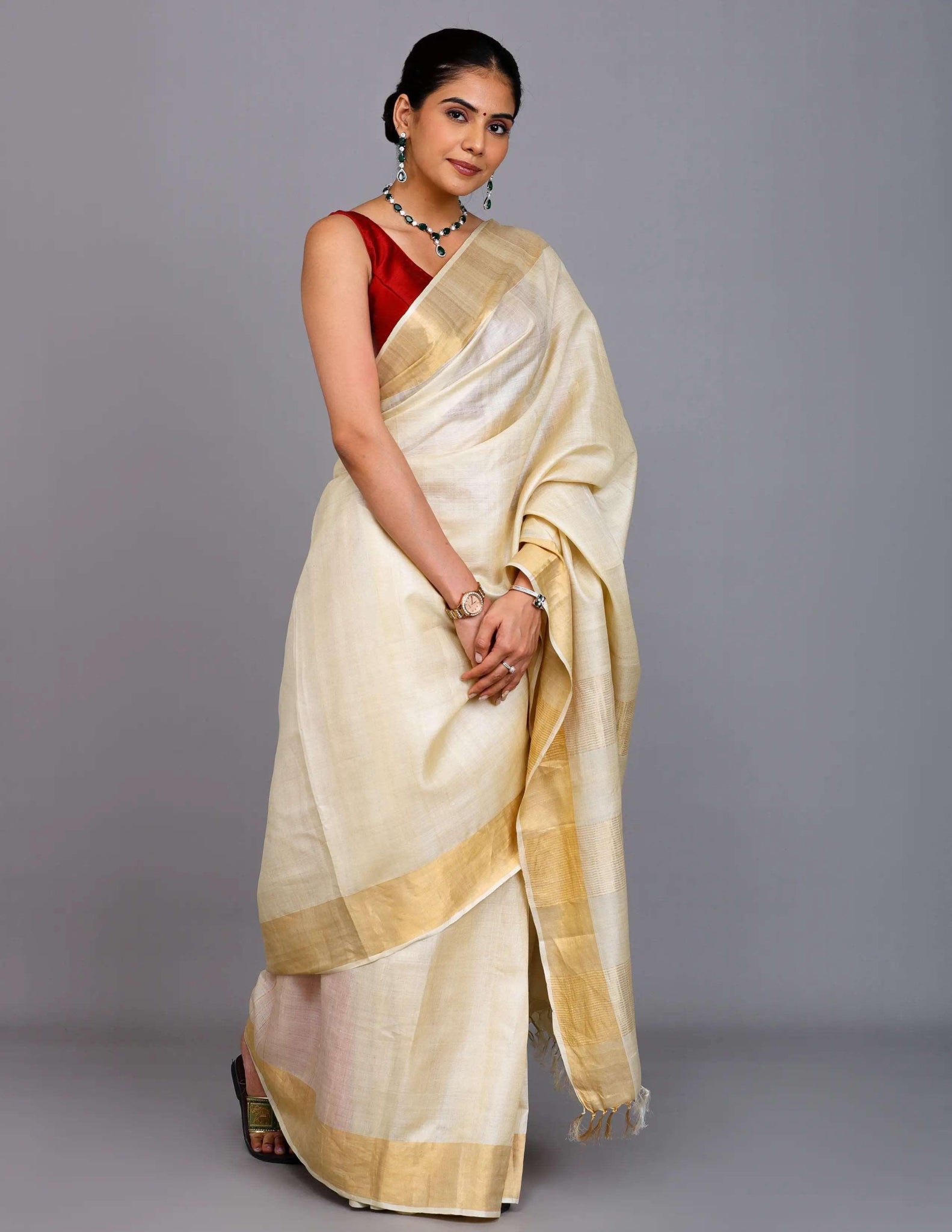 AUREATE | Kosa Zari Silk | Indidha Saree