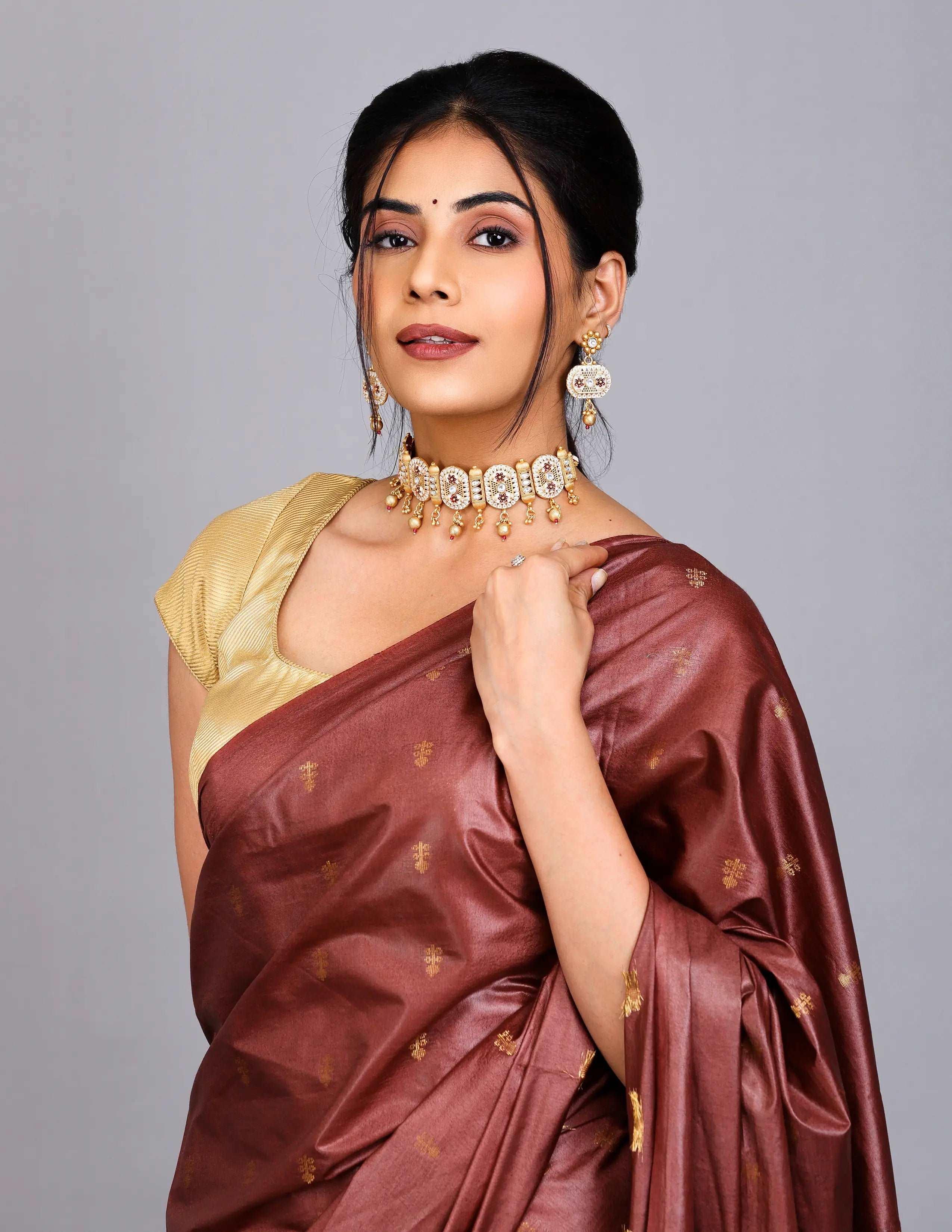 AVA | Kota Viscose Zari Buta | Indidha Saree Saree