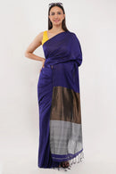 Suman SantiPur Saree AZURE | Khadi Cotton | Indidha Saree