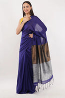 Suman SantiPur Saree AZURE | Khadi Cotton | Indidha Saree