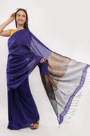 Suman SantiPur Saree AZURE | Khadi Cotton | Indidha Saree