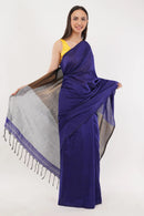 Suman SantiPur Saree AZURE | Khadi Cotton | Indidha Saree