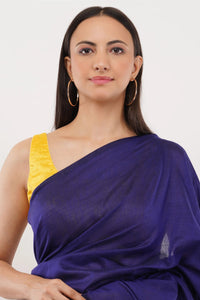 Suman SantiPur Saree AZURE | Khadi Cotton | Indidha Saree