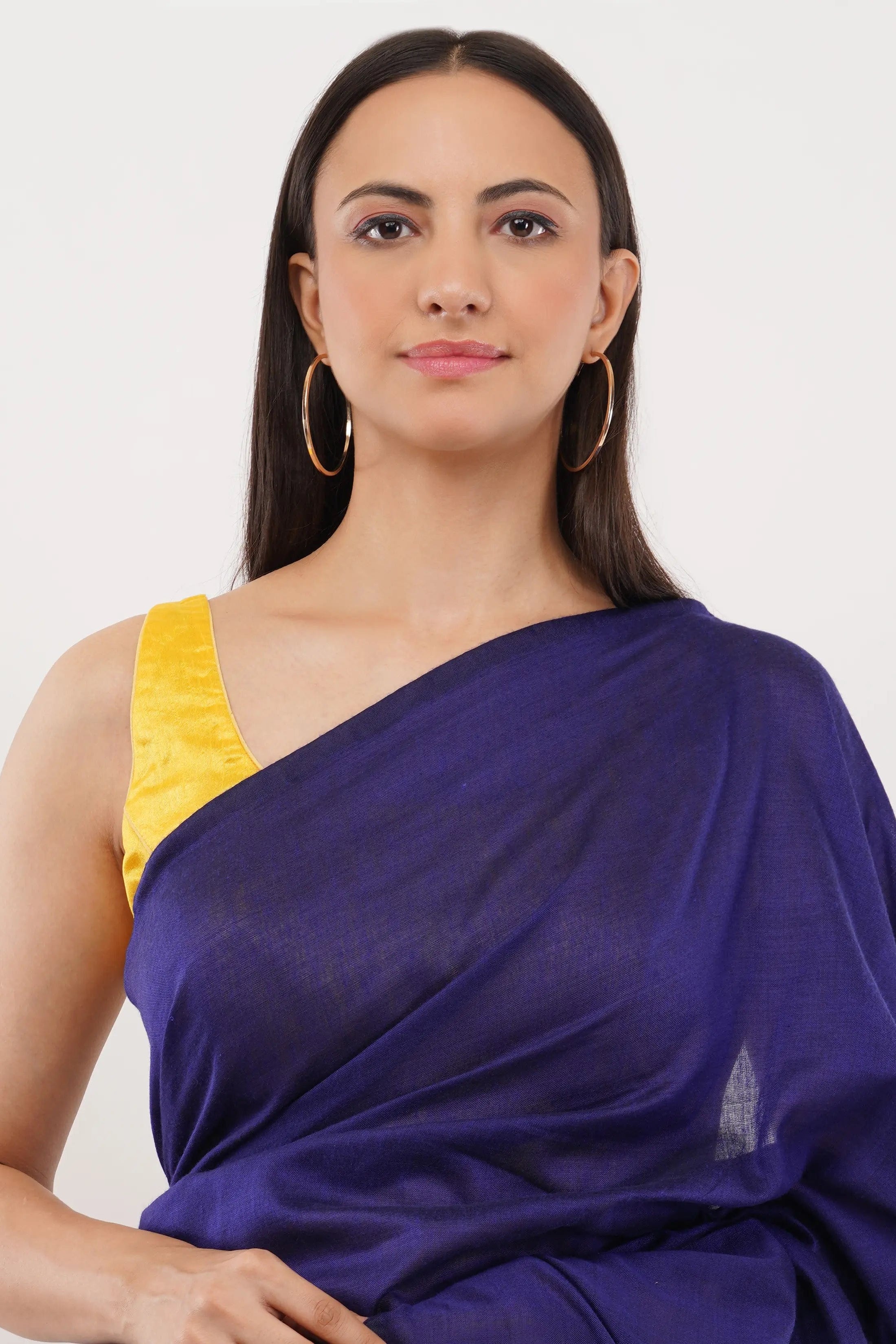 Suman SantiPur Saree AZURE | Khadi Cotton | Indidha Saree