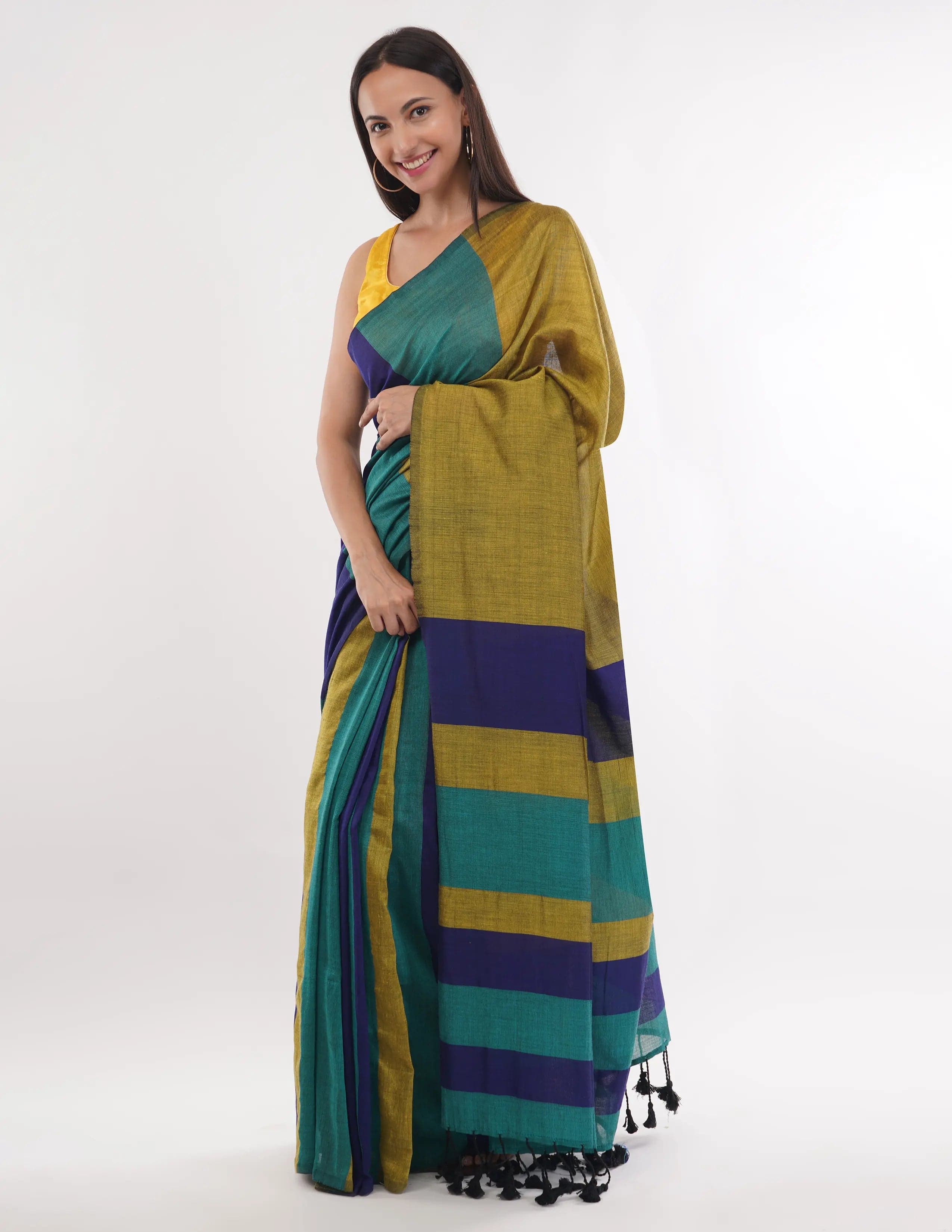 Saree BASANT RITU | Khadi Cotton | Indidha Saree Buy Khadi Cotton Saree Online | Indidha