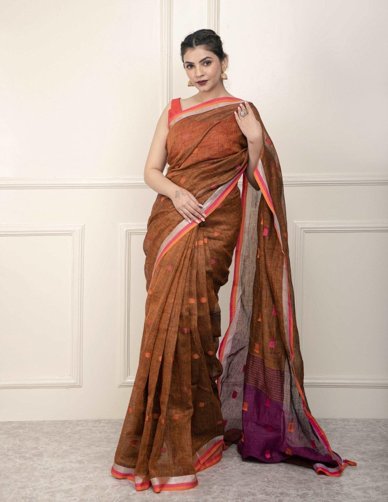 BEAD | Linen | Indidha Saree