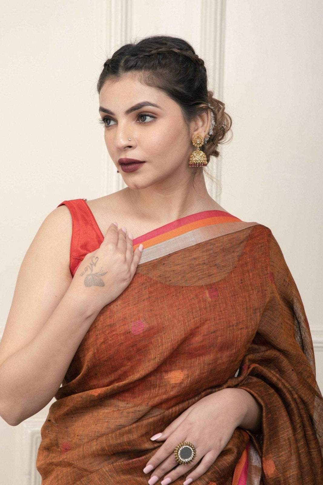 BEAD | Linen | Indidha Saree