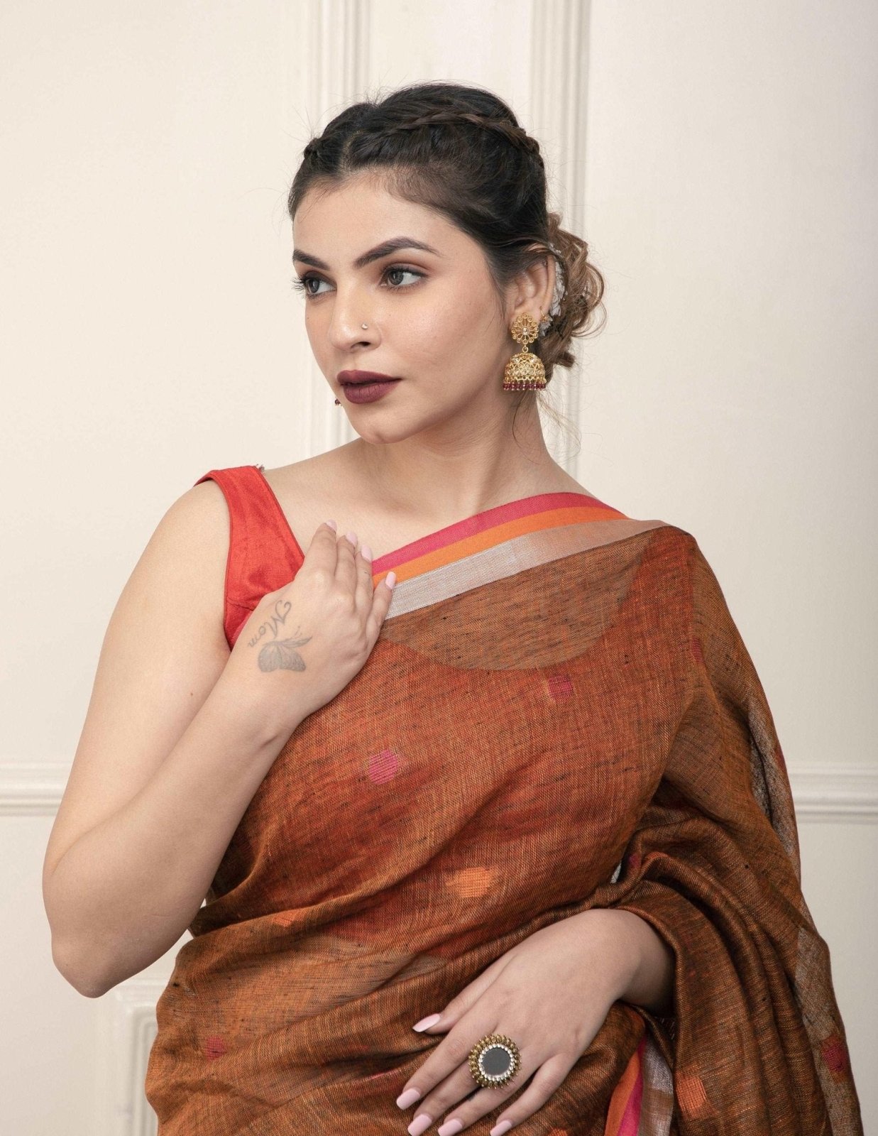 BEAD | Linen | Indidha Saree