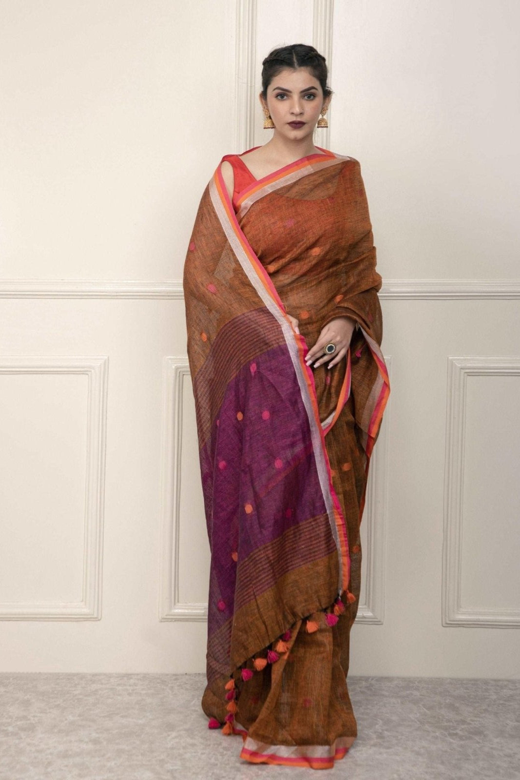 BEAD | Linen | Indidha Saree