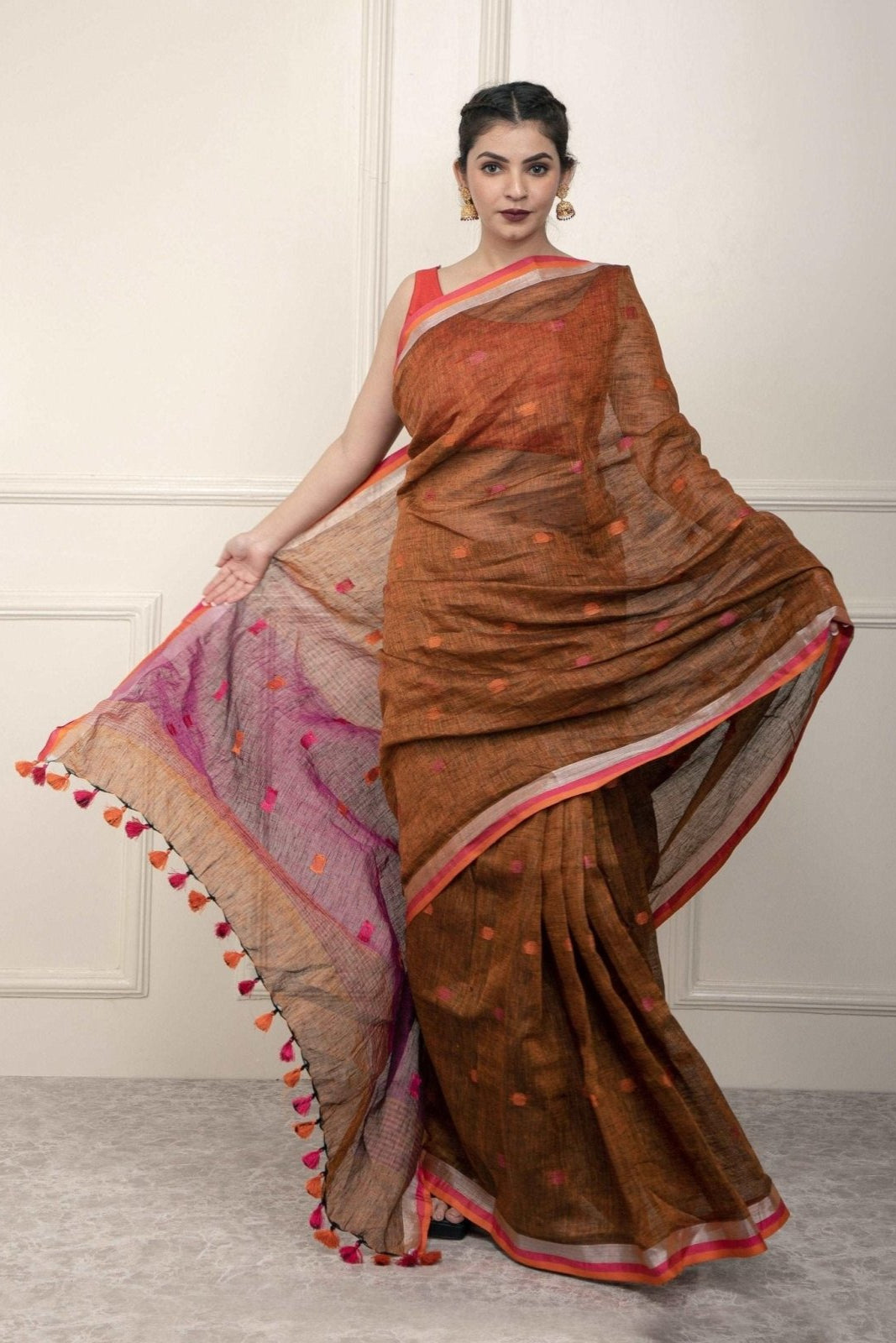 BEAD | Linen | Indidha Saree