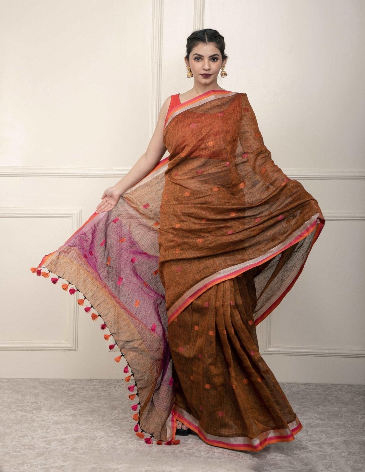 BEAD | Linen | Indidha Saree