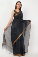 National Handloom, BGP Saree BLACK GOLD | Kota Doria | Indidha Saree