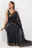 National Handloom, BGP Saree BLACK GOLD | Kota Doria | Indidha Saree