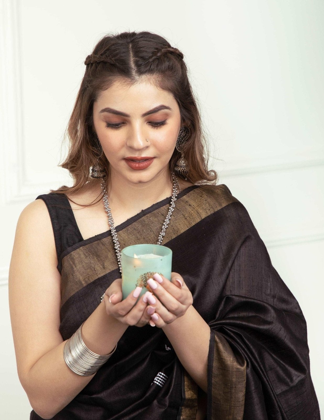 BLACK MAGIC | Dupion Silk | Indidha Saree