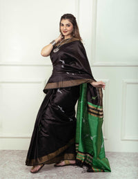 BLACK MAGIC | Dupion Silk | Indidha Saree