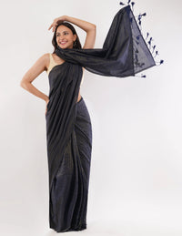 Suman SantiPur Saree BLUE LAGOON | Khadi Cotton | Indidha Saree