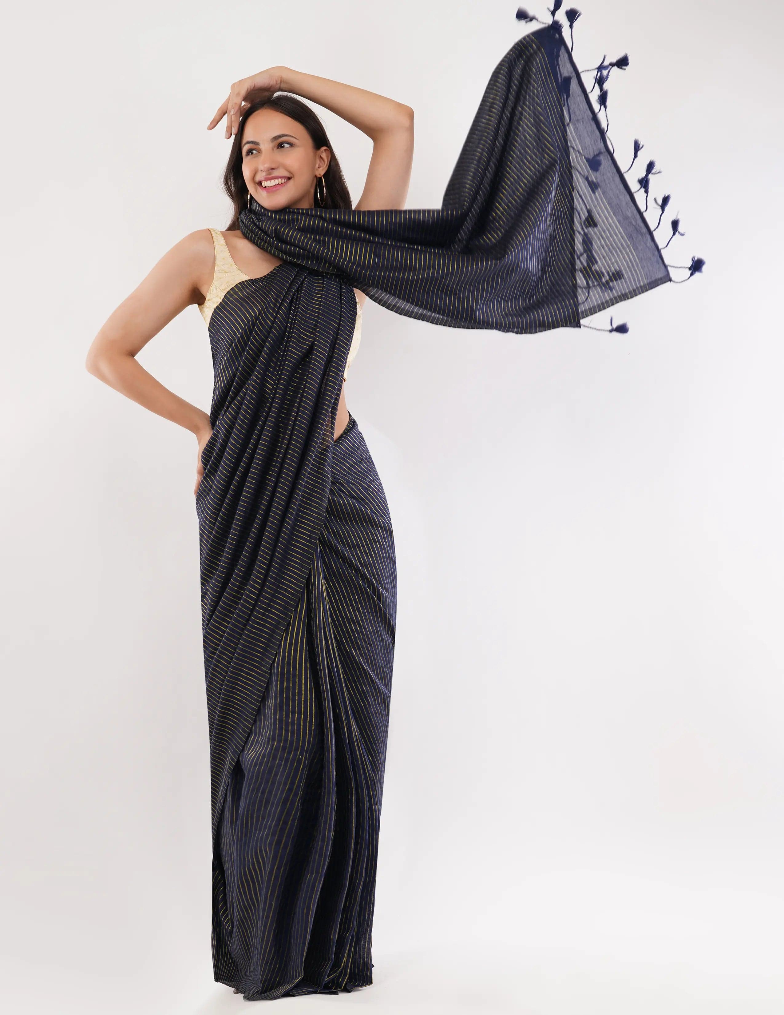 BLUE LAGOON | Cotton | Indidha Saree
