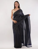 Suman SantiPur Saree BLUE LAGOON | Khadi Cotton | Indidha Saree