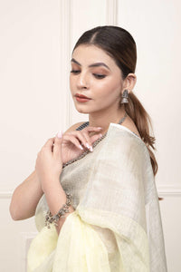 Bina Textile BGP Saree BREEZE | Linen | Indidha Saree