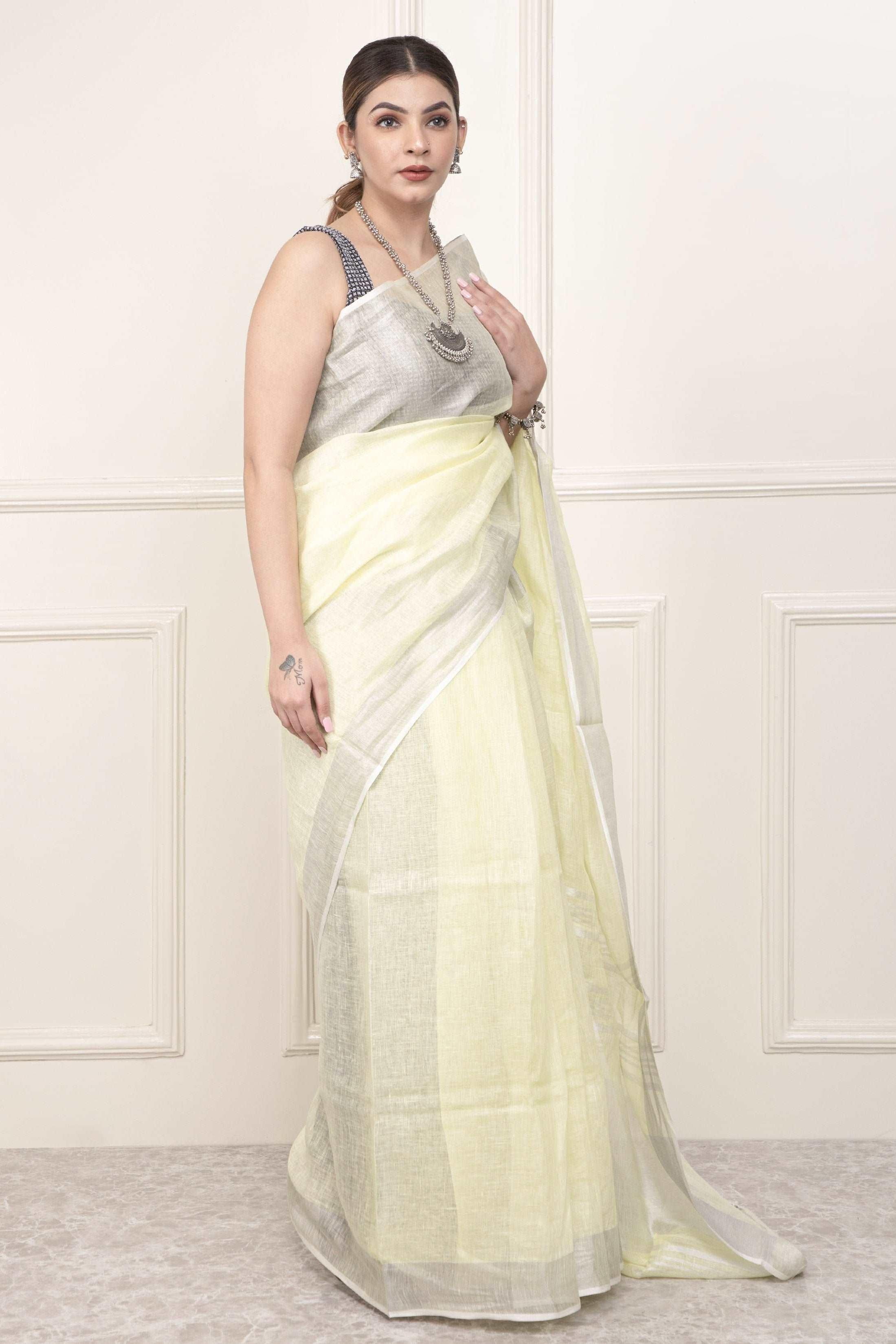 Bina Textile BGP Saree BREEZE | Linen | Indidha Saree