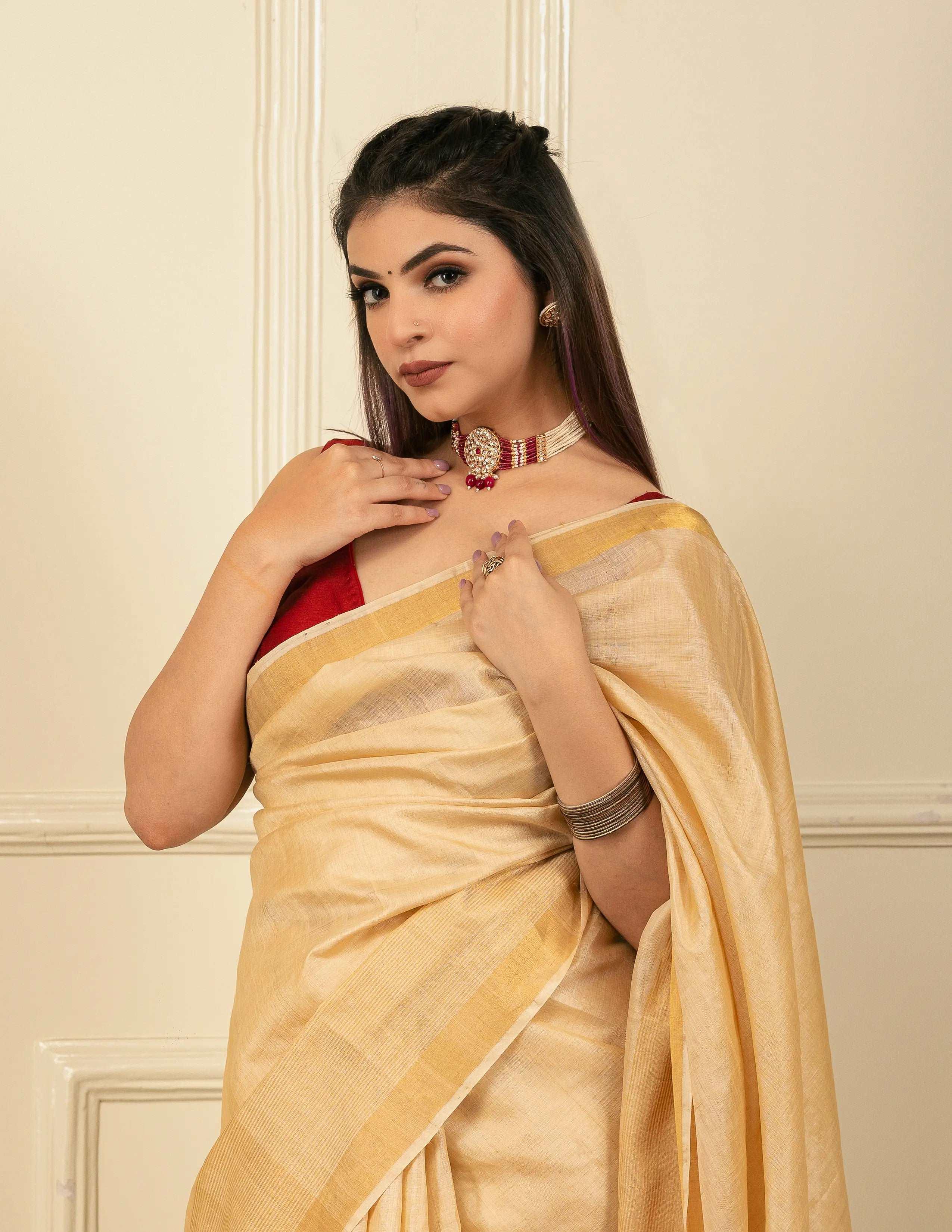 Virendra Silk Creations, CG Saree CARMELA | Tussar by Tussar | Indidha Saree