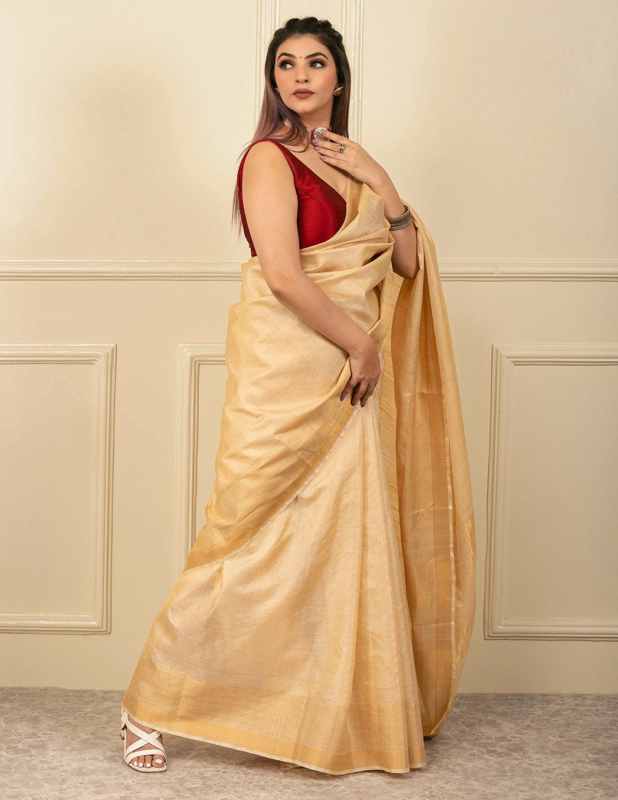 Virendra Silk Creations, CG Saree CARMELA | Tussar by Tussar | Indidha Saree