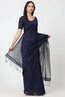 Suman SantiPur Saree CHAMPARAN NEEL | Khadi Cotton | Indidha Saree