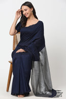 Suman SantiPur Saree CHAMPARAN NEEL | Khadi Cotton | Indidha Saree