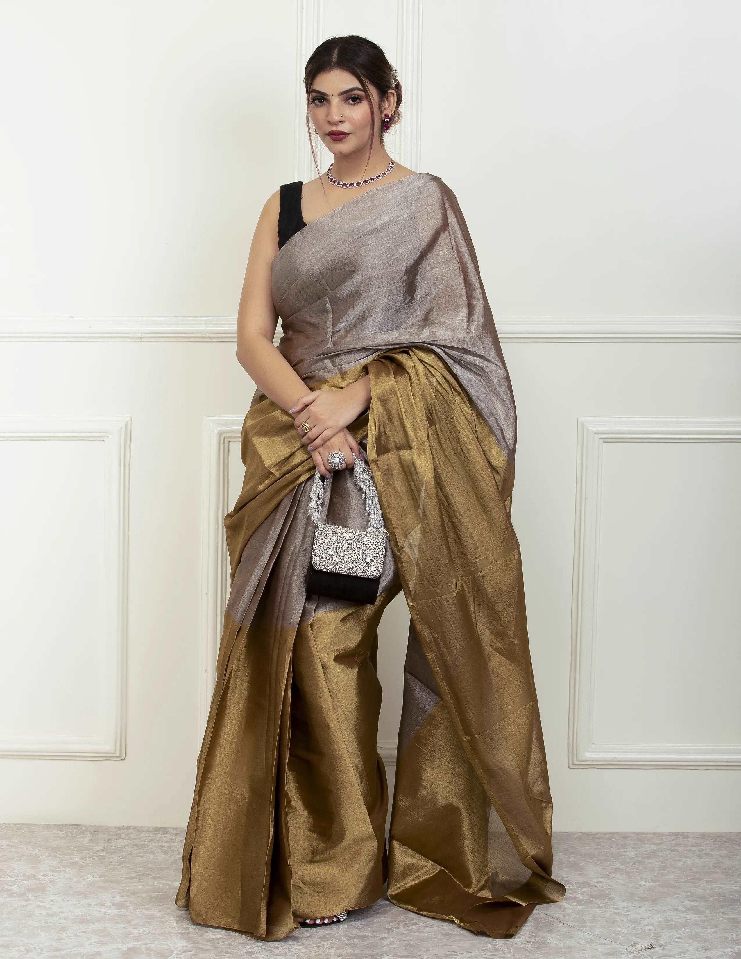 CHANDI SONA | Chanderi Tissue Silk | Indidha Saree