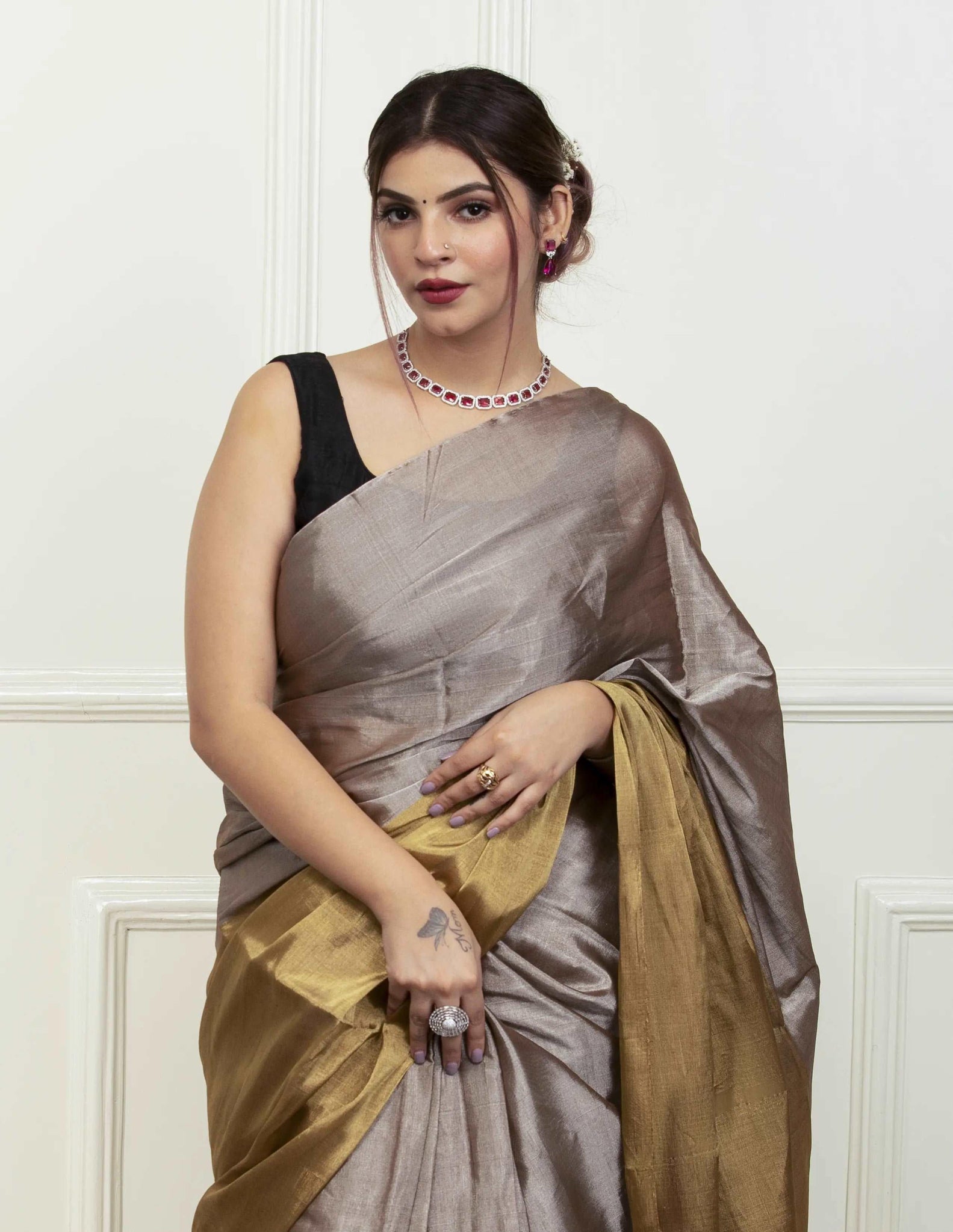 CHANDI SONA | Chanderi Tissue Silk | Indidha Saree