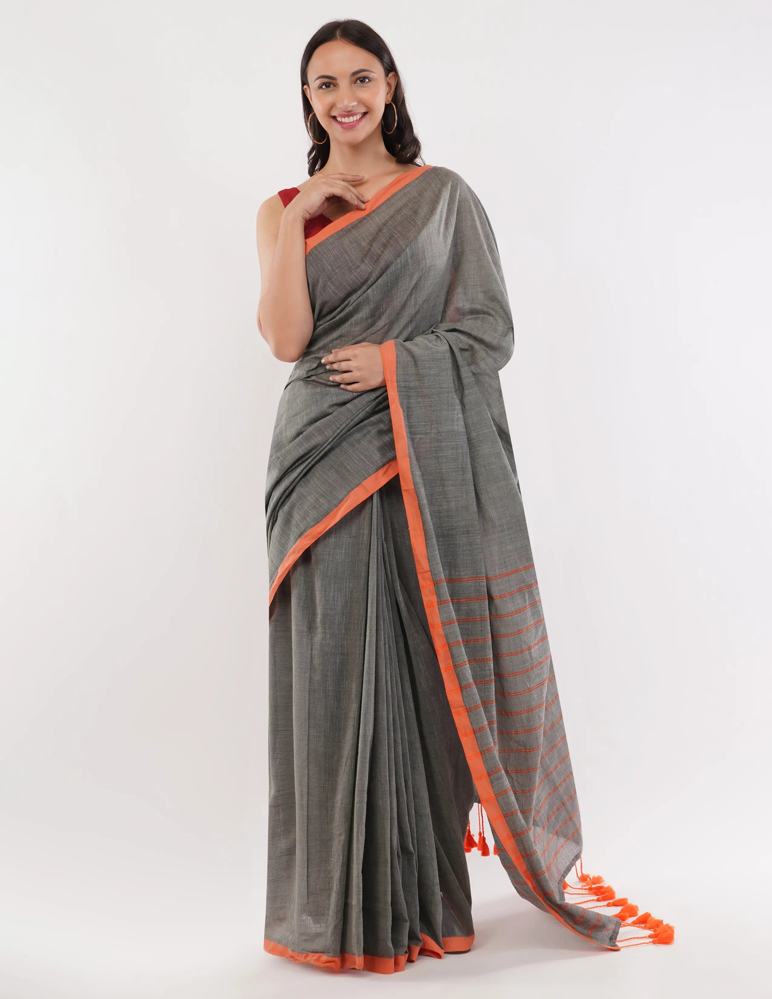 Suman SantiPur Saree CHICK BOLD | Khadi Cotton | Indidha Saree