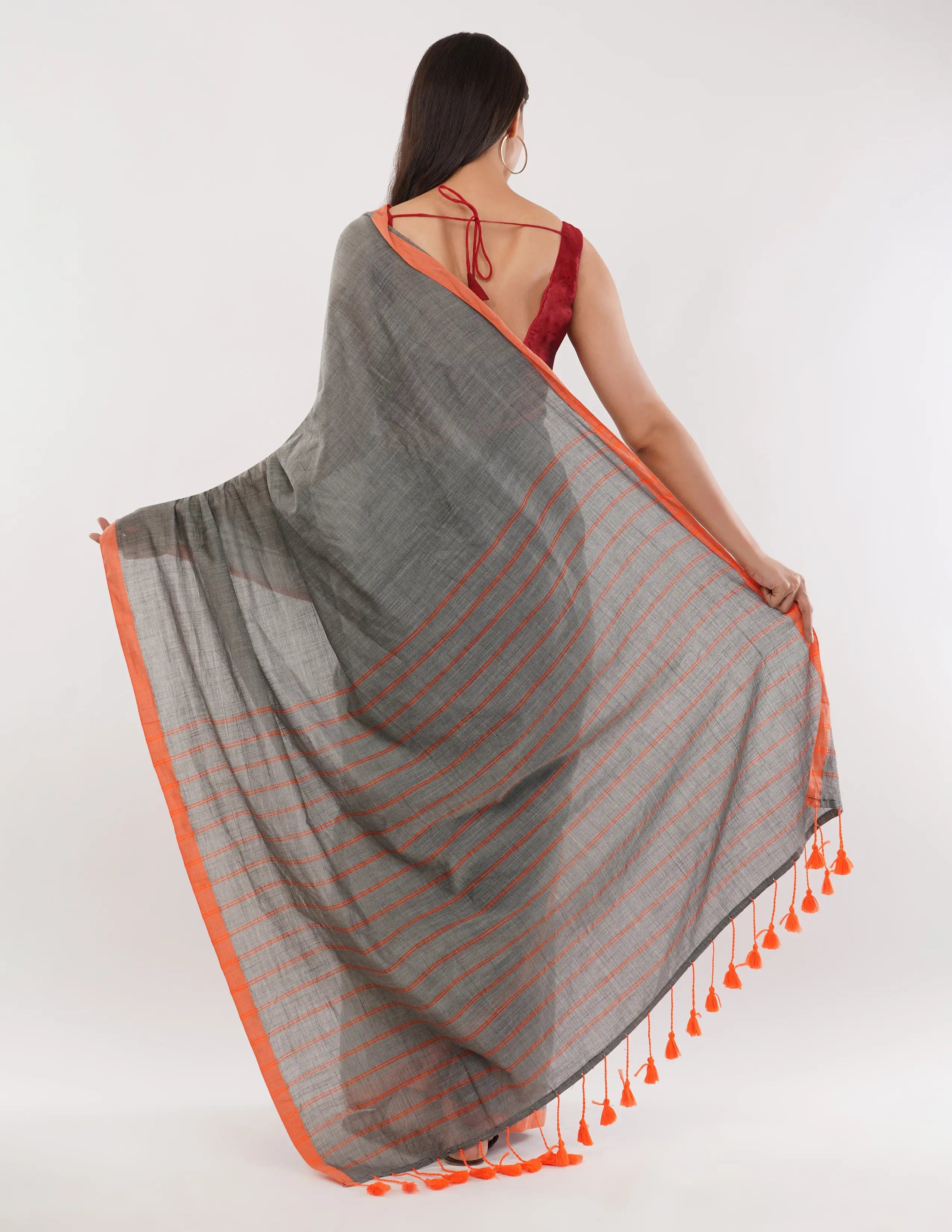 Suman SantiPur Saree CHICK BOLD | Khadi Cotton | Indidha Saree