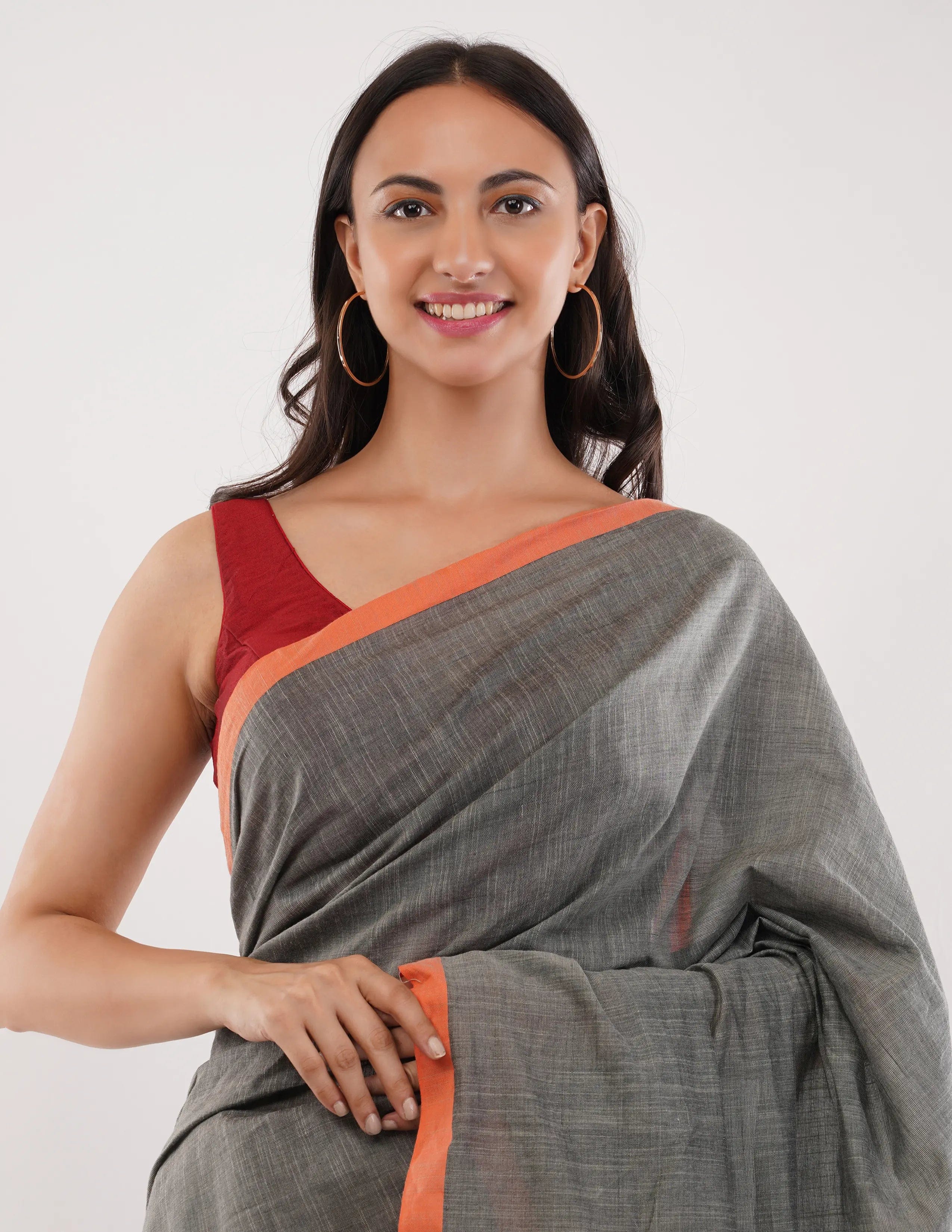 Suman SantiPur Saree CHICK BOLD | Khadi Cotton | Indidha Saree