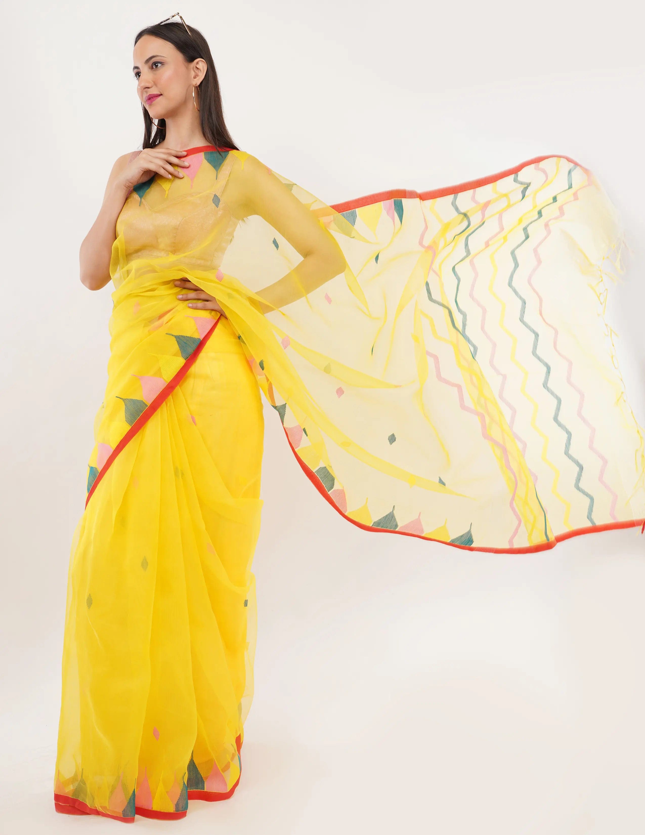 Suman SantiPur Saree CHUMAUN | Handloom Silk | Indidha Saree