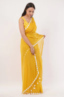 Suman SantiPur Saree CITRUS CASACADE | Mul Cotton | Indidha Saree