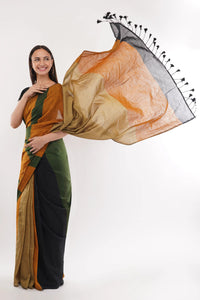 Puja Malakar, Fulia Saree COLOR CASCADE | Handloom Cotton | Indidha Saree