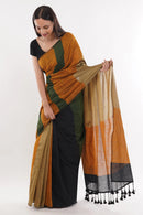 Puja Malakar, Fulia Saree COLOR CASCADE | Handloom Cotton | Indidha Saree