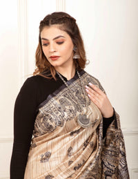 DEMEANOR | Tussar Silk | Madhubani Print | Indidha Saree