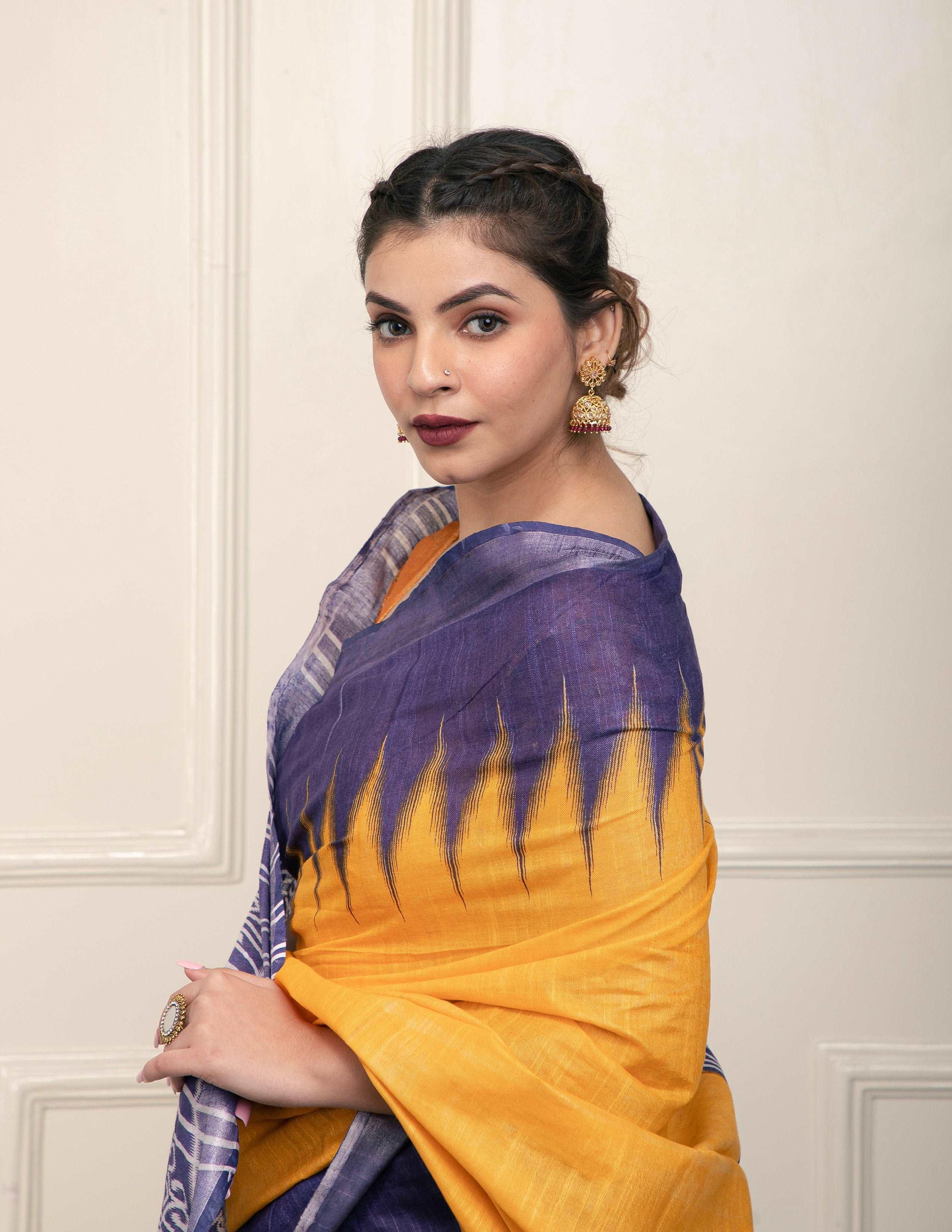 Bina Textile BGP Saree DIAMOND DRAPE | Cotton | Indidha Saree