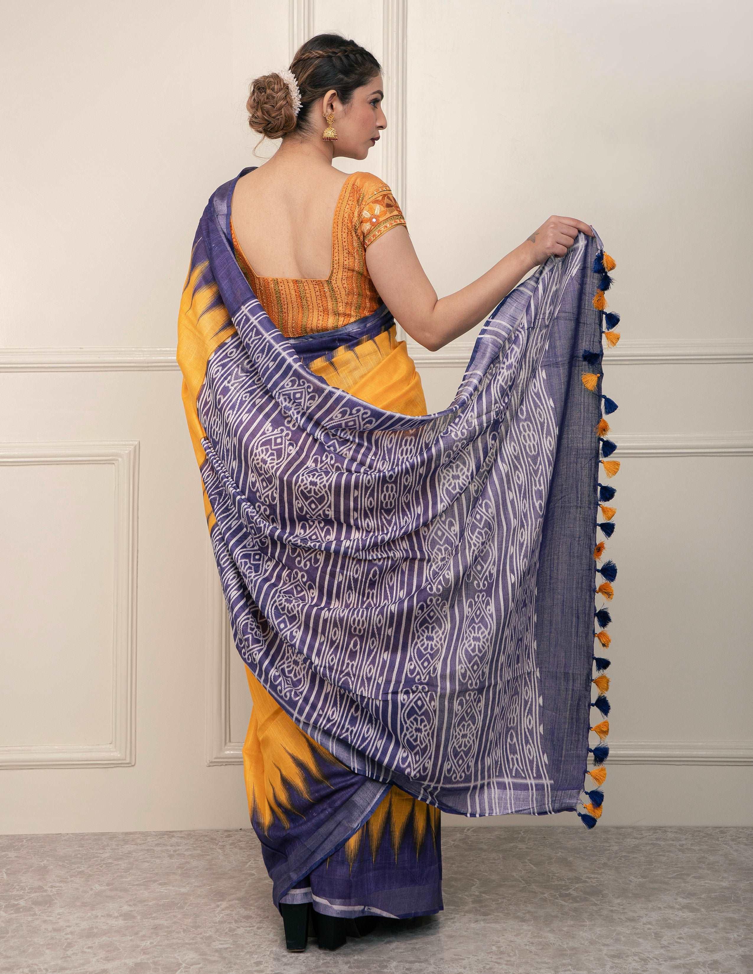 Bina Textile BGP Saree DIAMOND DRAPE | Cotton | Indidha Saree