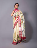 Bina Textile BGP Saree FLORET | Linen | Indidha Saree