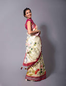 Bina Textile BGP Saree FLORET | Linen | Indidha Saree