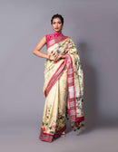 Bina Textile BGP Saree FLORET | Linen | Indidha Saree