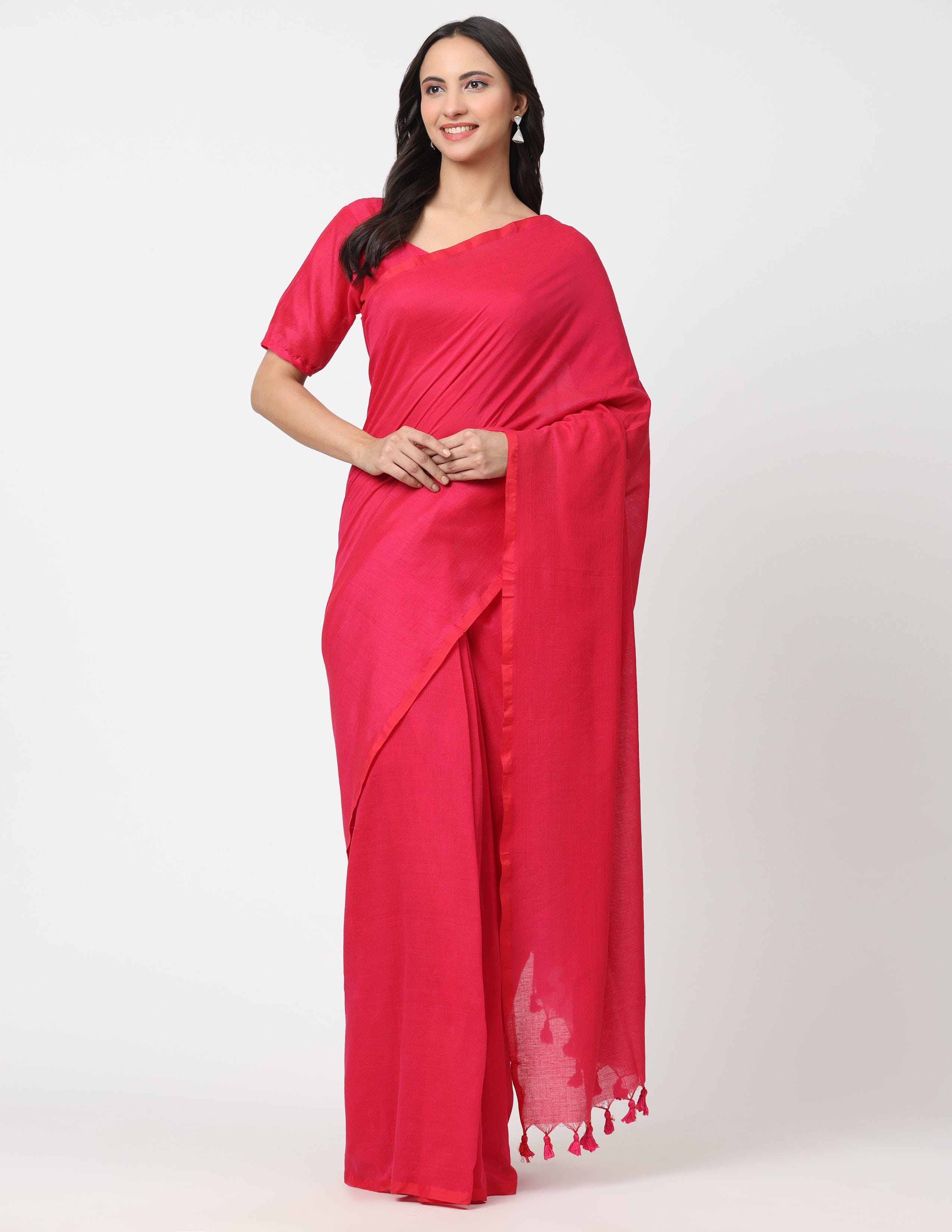 FUCHSIA FIESTA | Cotton | Indidha Saree