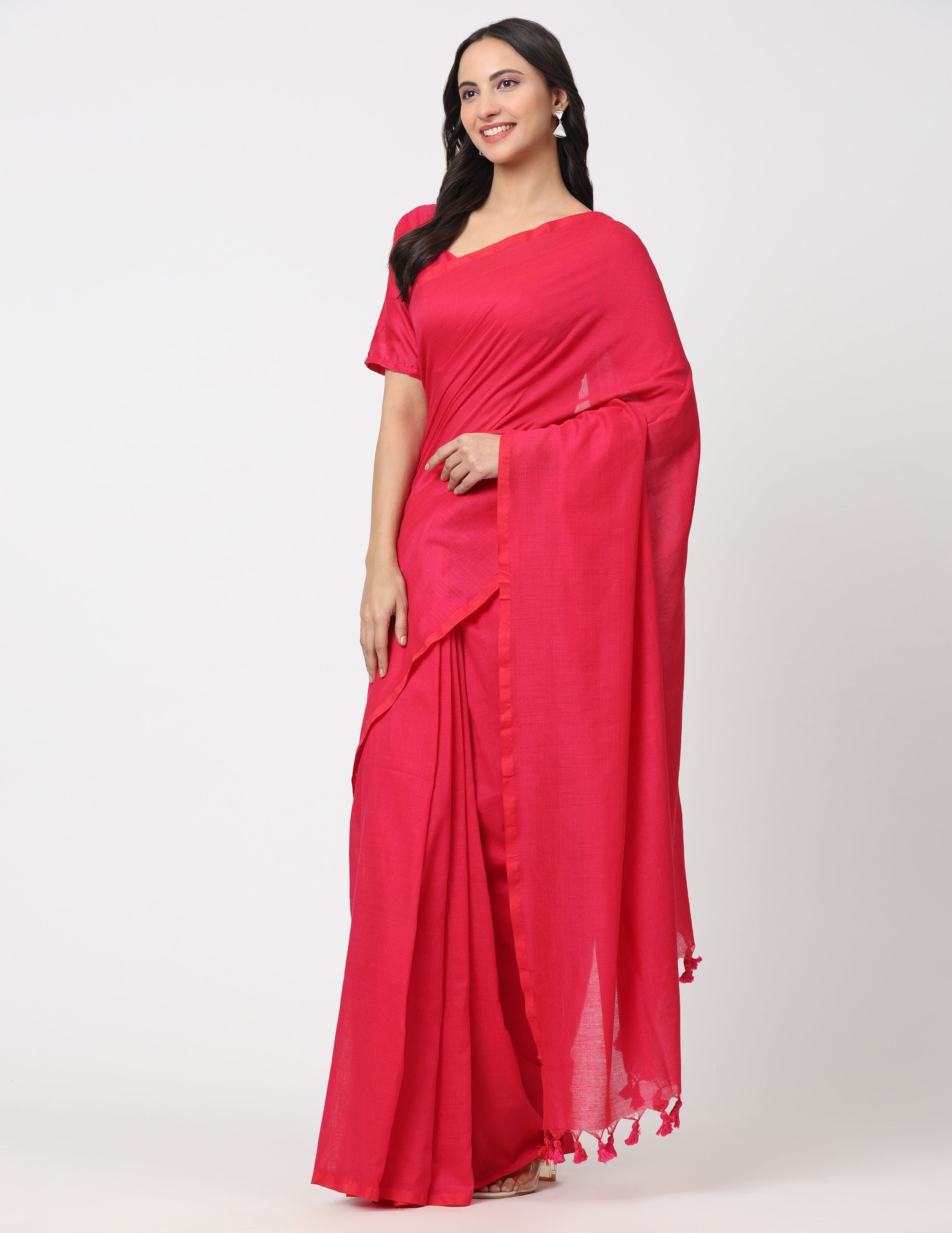 FUCHSIA FIESTA | Cotton | Indidha Saree