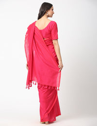 Suman SantiPur Saree FUCHSIA FIESTA | Cotton | Indidha Saree