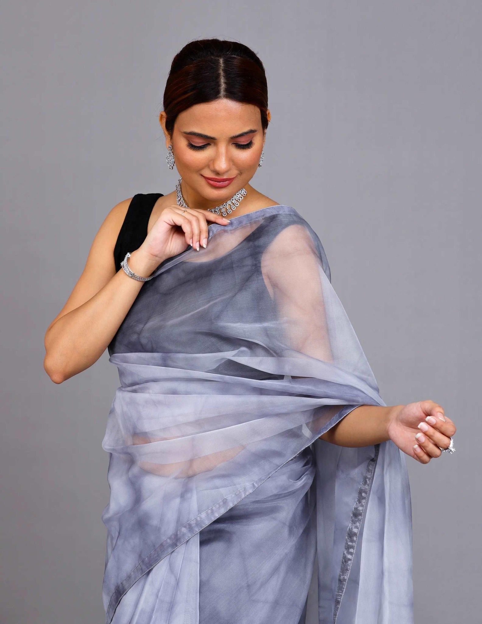 GAGAN CHUMBI | Organza | Indidha Saree