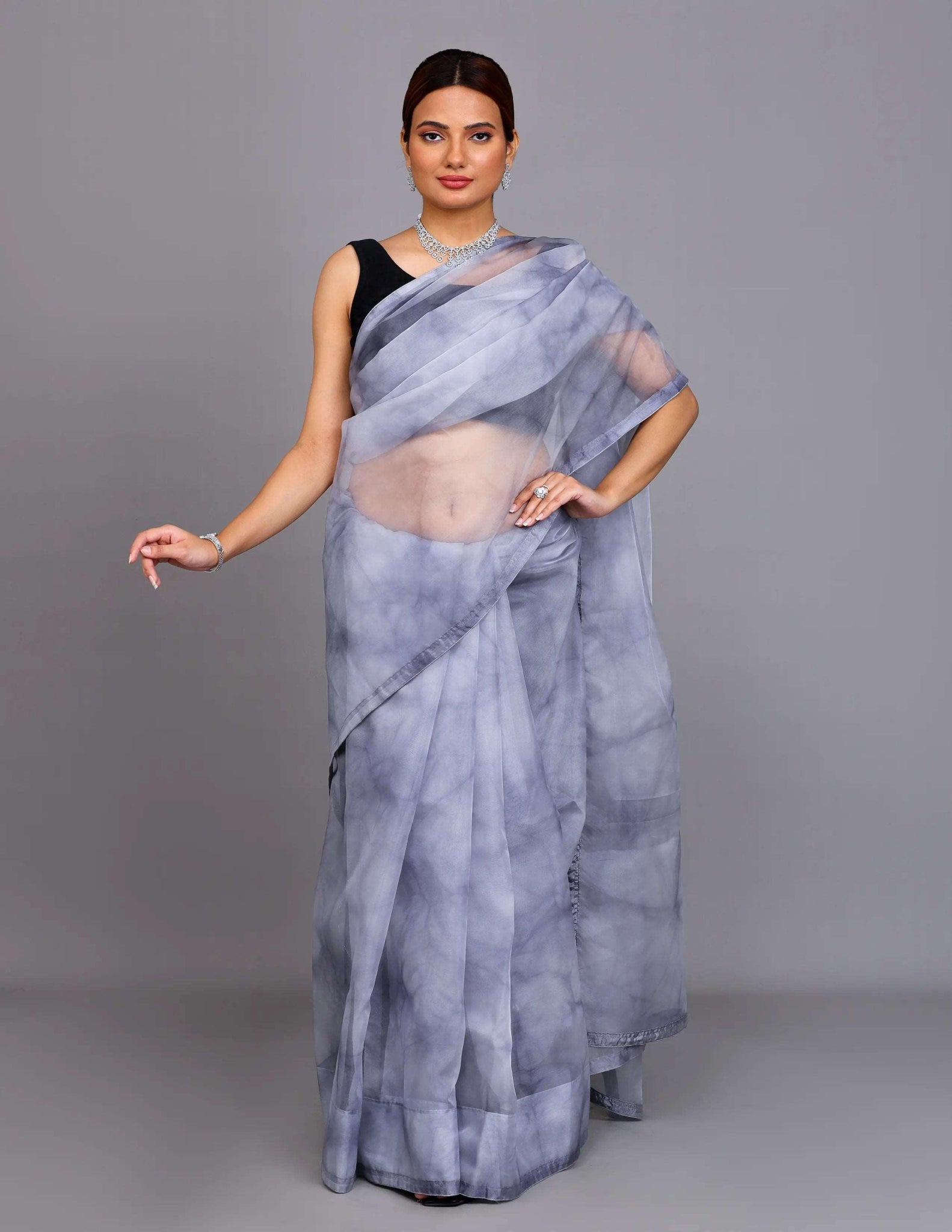 GAGAN CHUMBI | Organza | Indidha Saree