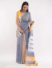Suman SantiPur Saree GOSSAMER GOLD | Pure Cotton | Indidha Saree
