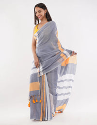 Suman SantiPur Saree GOSSAMER GOLD | Pure Cotton | Indidha Saree